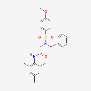 molecular formula C25H28N2O4S B4760873 N~2~-benzyl-N~1~-mesityl-N~2~-[(4-methoxyphenyl)sulfonyl]glycinamide 
