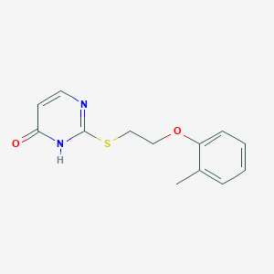 molecular formula C13H14N2O2S B4760881 2-{[2-(2-methylphenoxy)ethyl]thio}-4(3H)-pyrimidinone 