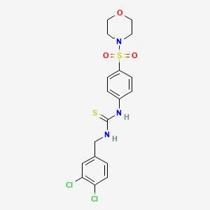 molecular formula C18H19Cl2N3O3S2 B4760886 N-(3,4-dichlorobenzyl)-N'-[4-(4-morpholinylsulfonyl)phenyl]thiourea 