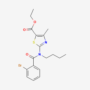 molecular formula C18H21BrN2O3S B4760917 ethyl 2-[(2-bromobenzoyl)(butyl)amino]-4-methyl-1,3-thiazole-5-carboxylate 