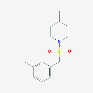 molecular formula C14H21NO2S B4760918 4-methyl-1-[(3-methylbenzyl)sulfonyl]piperidine 