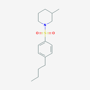 molecular formula C16H25NO2S B4760923 1-[(4-butylphenyl)sulfonyl]-3-methylpiperidine 
