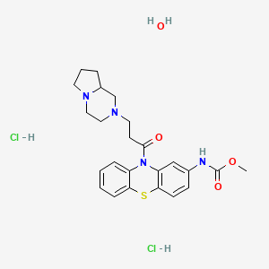 molecular formula C24H32Cl2N4O4S B4760938 methyl {10-[3-(hexahydropyrrolo[1,2-a]pyrazin-2(1H)-yl)propanoyl]-10H-phenothiazin-2-yl}carbamate dihydrochloride hydrate 