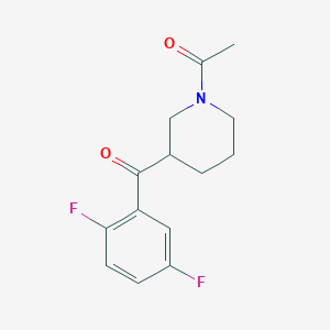 molecular formula C14H15F2NO2 B4760959 (1-acetyl-3-piperidinyl)(2,5-difluorophenyl)methanone 
