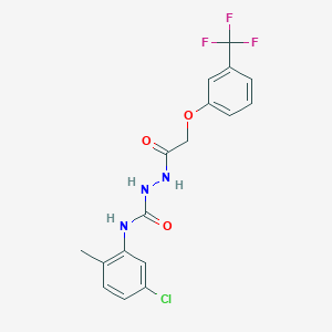 molecular formula C17H15ClF3N3O3 B4760960 N-(5-chloro-2-methylphenyl)-2-{[3-(trifluoromethyl)phenoxy]acetyl}hydrazinecarboxamide 