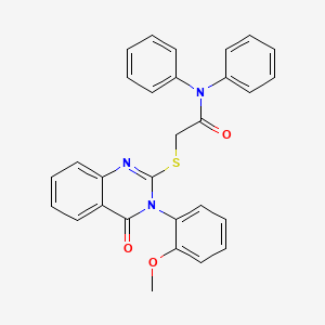 molecular formula C29H23N3O3S B4760968 2-{[3-(2-methoxyphenyl)-4-oxo-3,4-dihydro-2-quinazolinyl]thio}-N,N-diphenylacetamide 