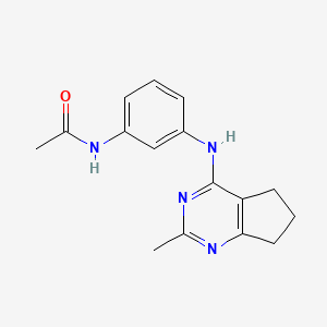 N-{3-[(2-methyl-6,7-dihydro-5H-cyclopenta[d]pyrimidin-4-yl)amino]phenyl}acetamide