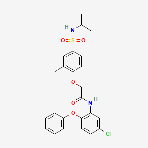molecular formula C24H25ClN2O5S B4760980 N-(5-chloro-2-phenoxyphenyl)-2-{4-[(isopropylamino)sulfonyl]-2-methylphenoxy}acetamide 