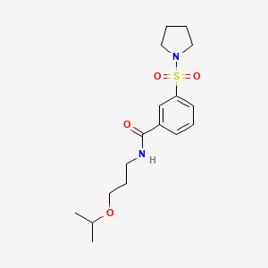 molecular formula C17H26N2O4S B4760999 N-(3-isopropoxypropyl)-3-(1-pyrrolidinylsulfonyl)benzamide 