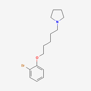 molecular formula C15H22BrNO B4761005 1-[5-(2-bromophenoxy)pentyl]pyrrolidine 