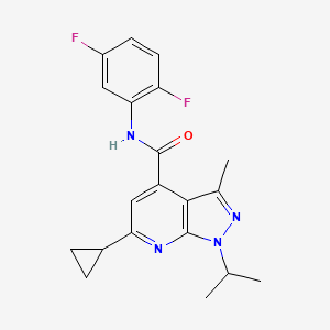 molecular formula C20H20F2N4O B4761009 6-cyclopropyl-N-(2,5-difluorophenyl)-1-isopropyl-3-methyl-1H-pyrazolo[3,4-b]pyridine-4-carboxamide 