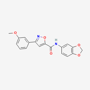 N-1,3-benzodioxol-5-yl-3-(3-methoxyphenyl)-5-isoxazolecarboxamide