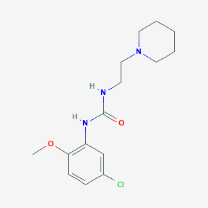 molecular formula C15H22ClN3O2 B4761028 N-(5-chloro-2-methoxyphenyl)-N'-[2-(1-piperidinyl)ethyl]urea 