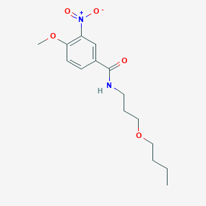 molecular formula C15H22N2O5 B4761030 N-(3-butoxypropyl)-4-methoxy-3-nitrobenzamide 