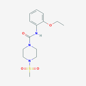 molecular formula C14H21N3O4S B4761089 N-(2-ethoxyphenyl)-4-(methylsulfonyl)-1-piperazinecarboxamide 