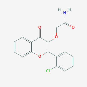 2-{[2-(2-chlorophenyl)-4-oxo-4H-chromen-3-yl]oxy}acetamide