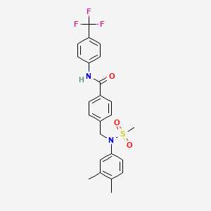 molecular formula C24H23F3N2O3S B4761106 4-{[(3,4-dimethylphenyl)(methylsulfonyl)amino]methyl}-N-[4-(trifluoromethyl)phenyl]benzamide 