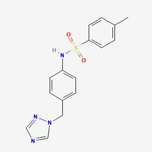 4-methyl-N-[4-(1H-1,2,4-triazol-1-ylmethyl)phenyl]benzenesulfonamide