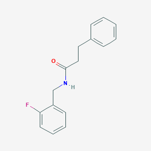 molecular formula C16H16FNO B4761127 N-(2-fluorobenzyl)-3-phenylpropanamide 