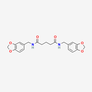 molecular formula C21H22N2O6 B4761147 N,N'-bis(1,3-benzodioxol-5-ylmethyl)pentanediamide 