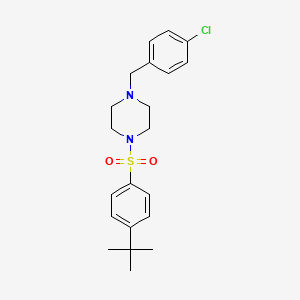 molecular formula C21H27ClN2O2S B4761158 1-[(4-tert-butylphenyl)sulfonyl]-4-(4-chlorobenzyl)piperazine 