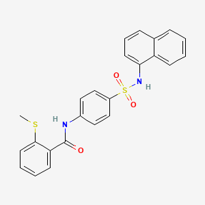 molecular formula C24H20N2O3S2 B4761177 2-(methylthio)-N-{4-[(1-naphthylamino)sulfonyl]phenyl}benzamide 