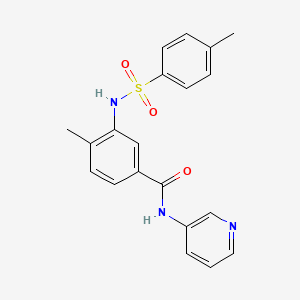 molecular formula C20H19N3O3S B4761180 4-methyl-3-{[(4-methylphenyl)sulfonyl]amino}-N-3-pyridinylbenzamide 