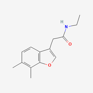 molecular formula C14H17NO2 B4761202 2-(6,7-dimethyl-1-benzofuran-3-yl)-N-ethylacetamide 
