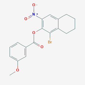 molecular formula C18H16BrNO5 B4761219 1-bromo-3-nitro-5,6,7,8-tetrahydro-2-naphthalenyl 3-methoxybenzoate 