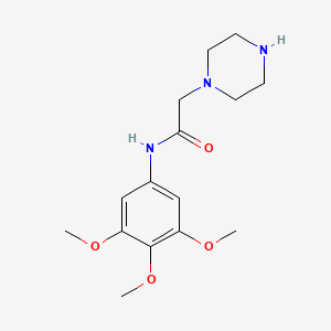 molecular formula C15H23N3O4 B4761229 2-(1-piperazinyl)-N-(3,4,5-trimethoxyphenyl)acetamide CAS No. 39901-46-7