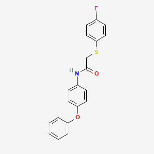 molecular formula C20H16FNO2S B4761236 2-[(4-fluorophenyl)thio]-N-(4-phenoxyphenyl)acetamide 