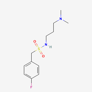 molecular formula C12H19FN2O2S B4761246 N-[3-(dimethylamino)propyl]-1-(4-fluorophenyl)methanesulfonamide 