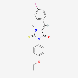 molecular formula C19H17FN2O2S B4761362 3-(4-ethoxyphenyl)-5-(4-fluorobenzylidene)-1-methyl-2-thioxo-4-imidazolidinone 