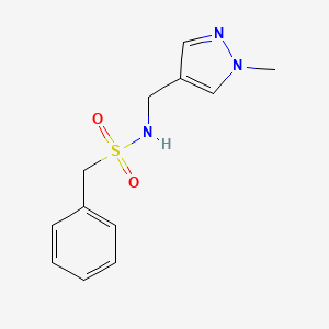 molecular formula C12H15N3O2S B4761404 N-[(1-methyl-1H-pyrazol-4-yl)methyl]-1-phenylmethanesulfonamide 