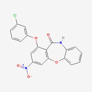 molecular formula C19H11ClN2O5 B4761421 1-(3-chlorophenoxy)-3-nitrodibenzo[b,f][1,4]oxazepin-11(10H)-one 