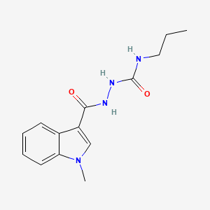 molecular formula C14H18N4O2 B4761426 2-[(1-methyl-1H-indol-3-yl)carbonyl]-N-propylhydrazinecarboxamide 