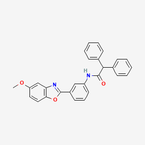 molecular formula C28H22N2O3 B4761431 N-[3-(5-methoxy-1,3-benzoxazol-2-yl)phenyl]-2,2-diphenylacetamide 