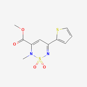 molecular formula C10H10N2O4S2 B4761437 methyl 2-methyl-5-(2-thienyl)-2H-1,2,6-thiadiazine-3-carboxylate 1,1-dioxide 