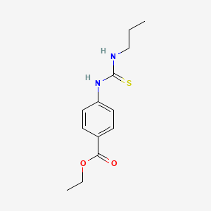 molecular formula C13H18N2O2S B4761440 ethyl 4-{[(propylamino)carbonothioyl]amino}benzoate 