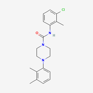 molecular formula C20H24ClN3O B4761445 N-(3-chloro-2-methylphenyl)-4-(2,3-dimethylphenyl)-1-piperazinecarboxamide 