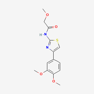 molecular formula C14H16N2O4S B4761463 N-[4-(3,4-dimethoxyphenyl)-1,3-thiazol-2-yl]-2-methoxyacetamide 