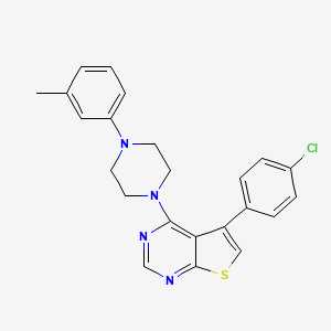 molecular formula C23H21ClN4S B4761475 5-(4-chlorophenyl)-4-[4-(3-methylphenyl)-1-piperazinyl]thieno[2,3-d]pyrimidine 