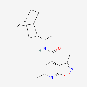 molecular formula C18H23N3O2 B4761478 N-(1-bicyclo[2.2.1]hept-2-ylethyl)-3,6-dimethylisoxazolo[5,4-b]pyridine-4-carboxamide 
