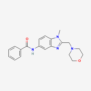 molecular formula C20H22N4O2 B4761480 N-[1-methyl-2-(4-morpholinylmethyl)-1H-benzimidazol-5-yl]benzamide 