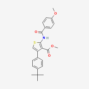 molecular formula C24H25NO4S B4761507 methyl 4-(4-tert-butylphenyl)-2-[(4-methoxybenzoyl)amino]-3-thiophenecarboxylate 