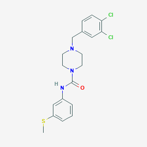 molecular formula C19H21Cl2N3OS B4761513 4-(3,4-dichlorobenzyl)-N-[3-(methylthio)phenyl]-1-piperazinecarboxamide 