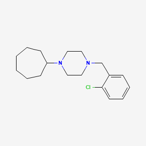 molecular formula C18H27ClN2 B4761528 1-(2-chlorobenzyl)-4-cycloheptylpiperazine 