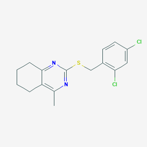 molecular formula C16H16Cl2N2S B4761559 2-[(2,4-dichlorobenzyl)thio]-4-methyl-5,6,7,8-tetrahydroquinazoline 
