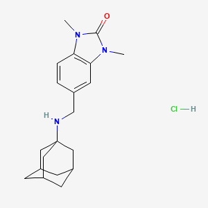molecular formula C20H28ClN3O B4761564 5-[(1-adamantylamino)methyl]-1,3-dimethyl-1,3-dihydro-2H-benzimidazol-2-one hydrochloride 