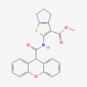 molecular formula C23H19NO4S B4761567 methyl 2-[(9H-xanthen-9-ylcarbonyl)amino]-5,6-dihydro-4H-cyclopenta[b]thiophene-3-carboxylate 
